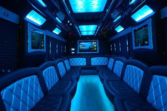 Stereo systems on party bus