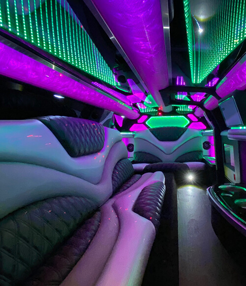 Luxury limo service interior